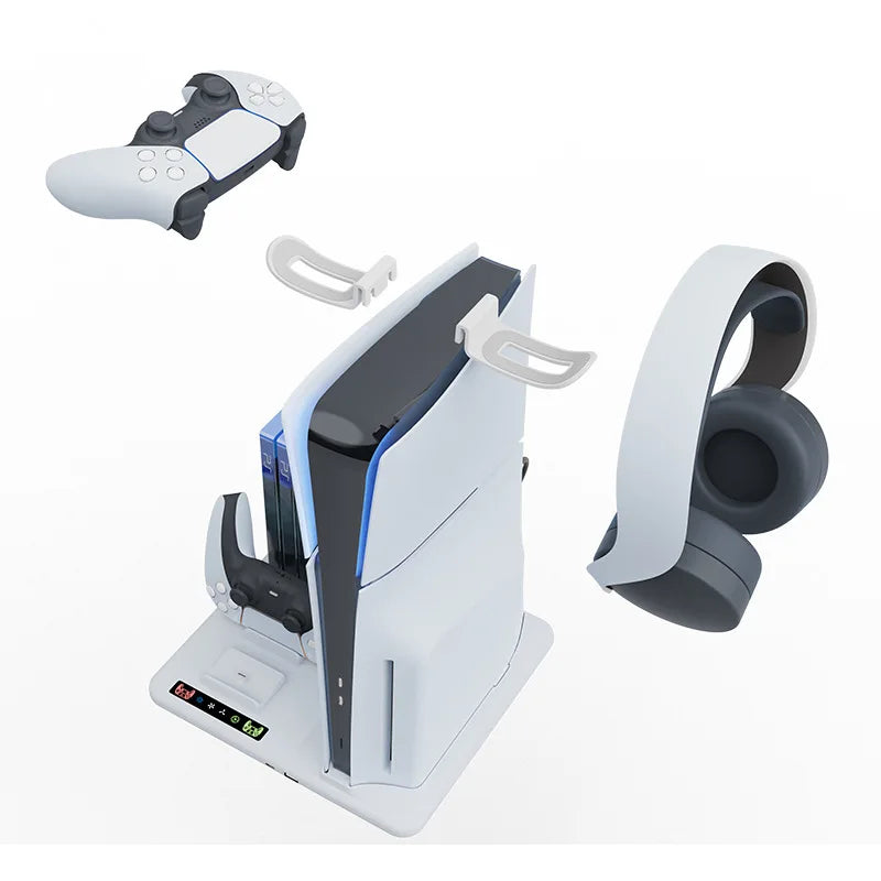 For PS5 Controller Charger With Game Console Accessories Cooling Stand Headset Holder Game For PS5 Slim Accessories