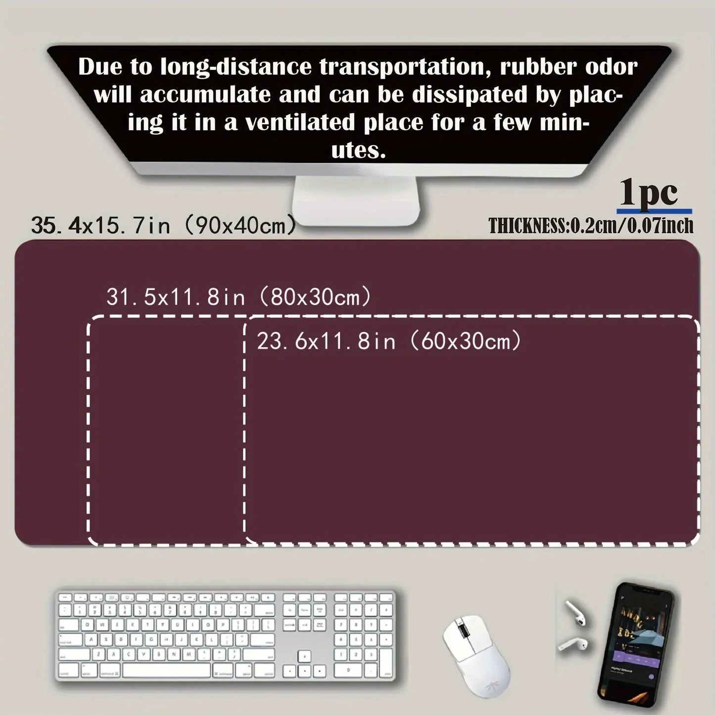 Large White Sports Car Design Gaming Mouse Pad Anti-Slip Rubber Base Extended Desk Mat for Gamer Office Use Computer Accessories