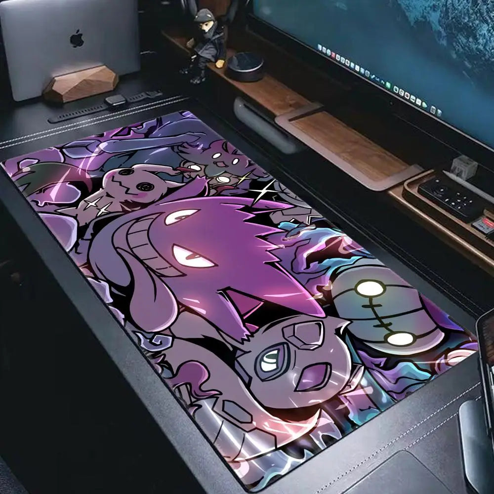 P-Pokemon-Gengar Grande Mousepad Large Gaming Mouse Pad LockEdge Thickened Computer Keyboard Table Desk Mat
