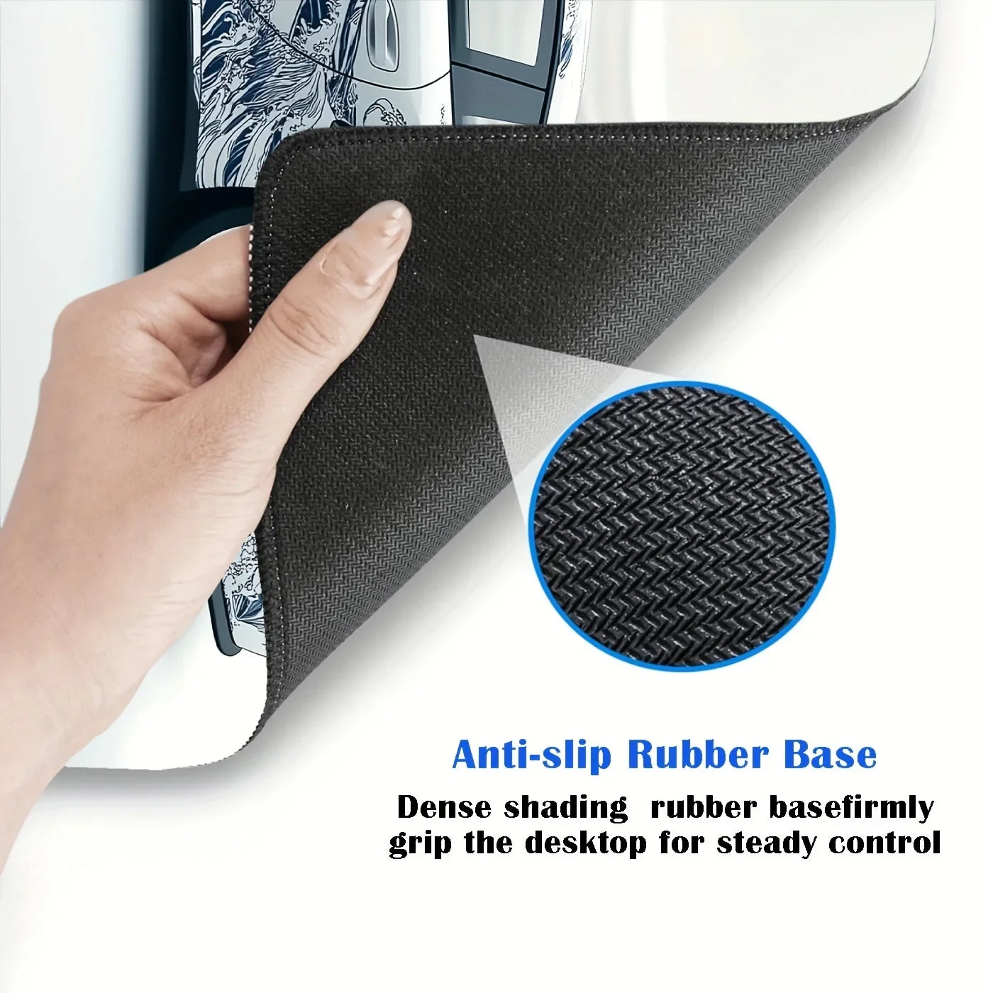 Large White Sports Car Design Gaming Mouse Pad Anti-Slip Rubber Base Extended Desk Mat for Gamer Office Use Computer Accessories